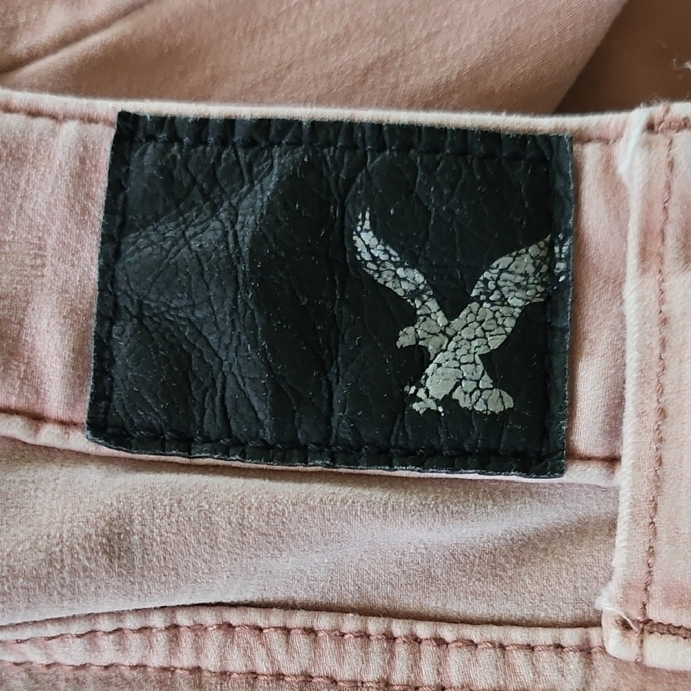 American Eagle -Dusty Rose Sateen - 360 Super Stretch Jeggings- Size 12 XLong - Picture 10 of 10